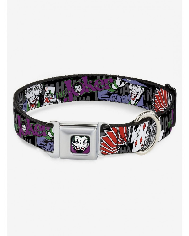 DC Comics The Joker Pose Cards Seatbelt Buckle Dog Collar $7.97 Pet Collars