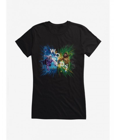 DC Comics Aquaman Worlds Collide Girls T-Shirt $12.45 T-Shirts