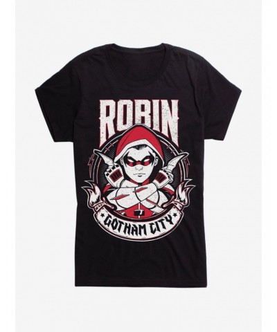 DC Comics Batman Robin Damian Wayne Girls T-Shirt $8.72 T-Shirts