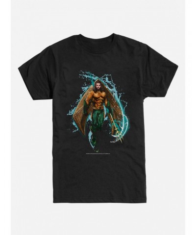 DC Comics Aquaman Logo Splash T-Shirt $12.26 T-Shirts