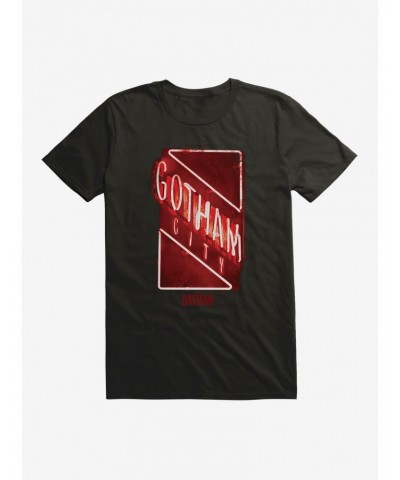 DC Comics The Batman Gotham City Neon Sign T-Shirt $9.32 T-Shirts