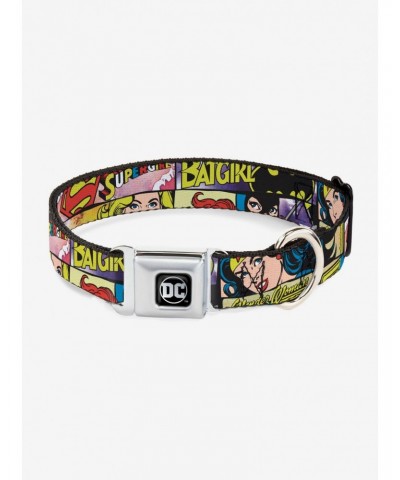 DC Comics Justice League Superheroines Seatbelt Buckle Pet Collar $12.45 Pet Collars