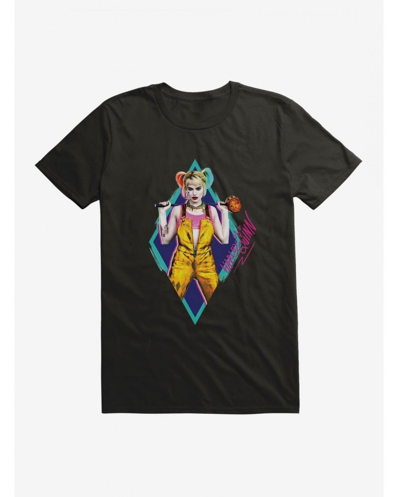 DC Comics Birds Of Prey Harley Quinn Neon Diamond T-Shirt $9.56 T-Shirts