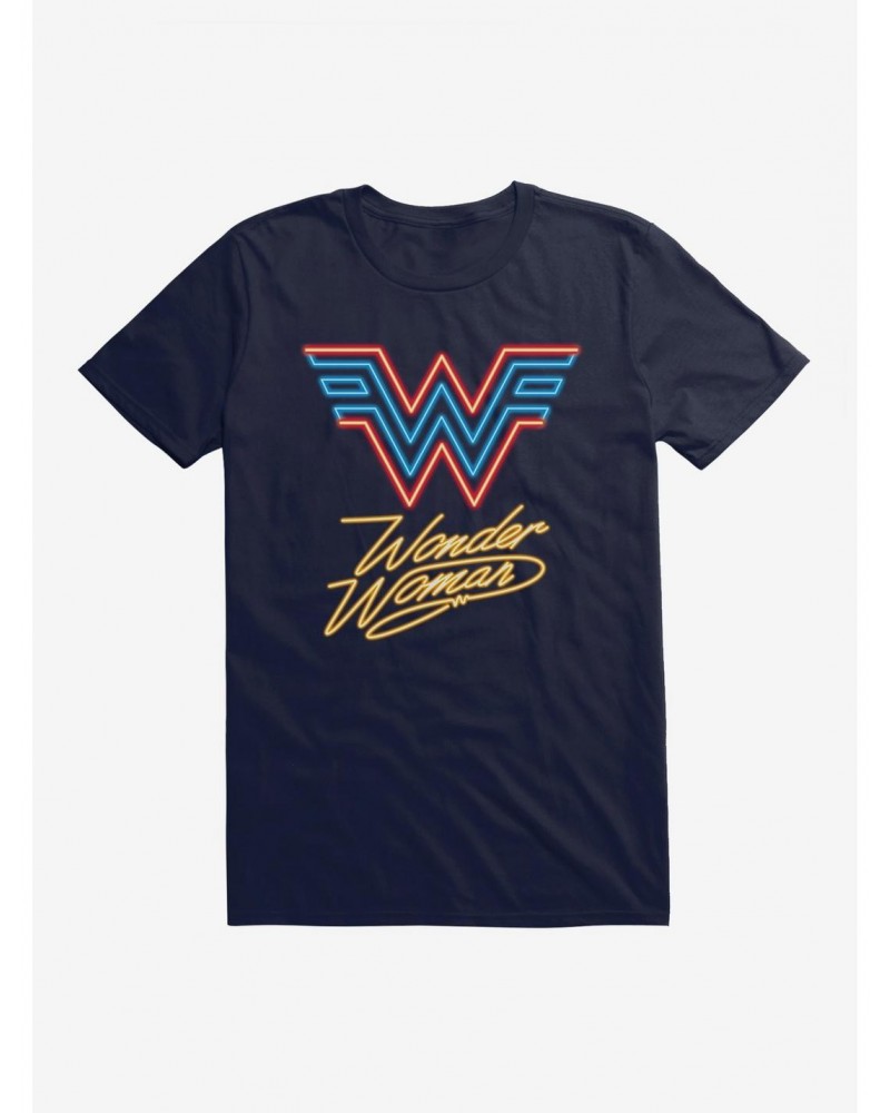 DC Comics Wonder Woman 1984 Neon Lights Logo T-Shirt $8.13 T-Shirts