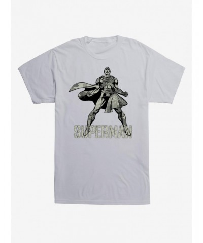 DC Comics Superman Sketch Army Print T-Shirt $8.37 T-Shirts