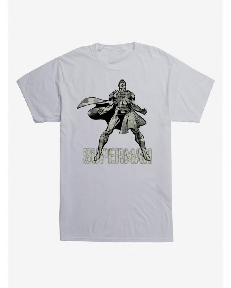 DC Comics Superman Sketch Army Print T-Shirt $8.37 T-Shirts