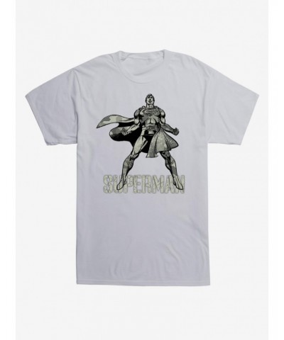 DC Comics Superman Sketch Army Print T-Shirt $8.37 T-Shirts