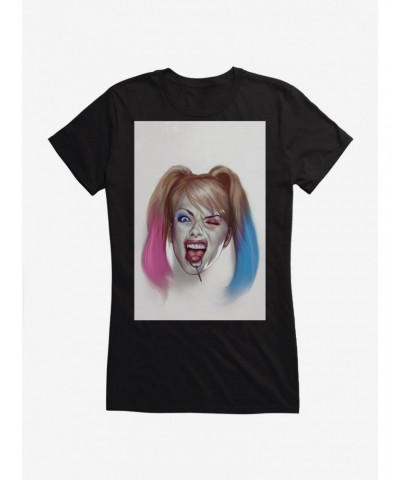 DC Comics Batman Harley Quinn Art Girls T-Shirt $9.46 T-Shirts