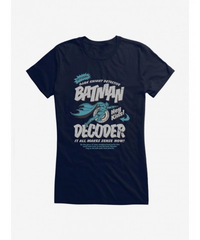 DC Comics Batman Decoder Ad Girls T-Shirt $10.96 T-Shirts