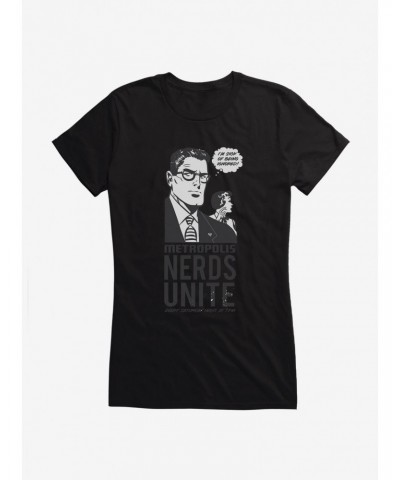 DC Comics Superman Nerds Unite Girls T-Shirt $8.22 T-Shirts