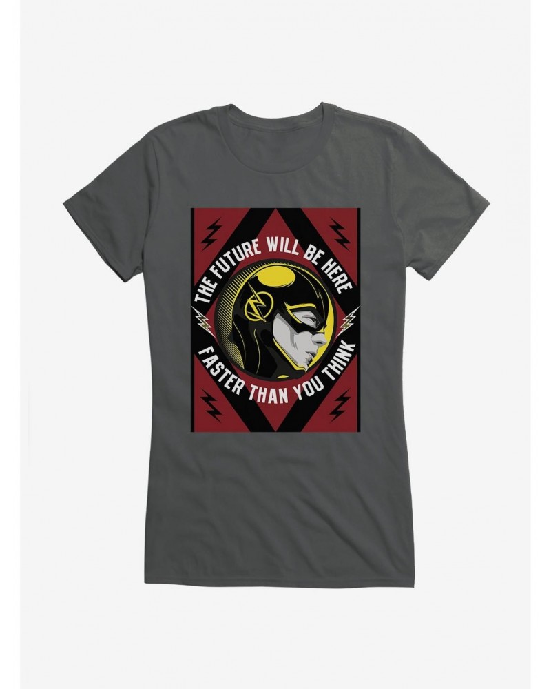 DC Comics The Flash Faster Than You Think Girls T-Shirt $8.72 T-Shirts