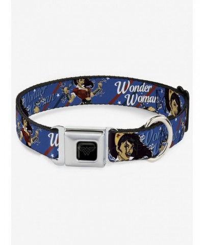 DC Comics Justice League Wonder Woman Bombshell Seatbelt Buckle Dog Collar $12.45 Pet Collars