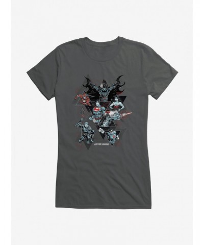 DC Comics Justice League Group Shapes Girls T-Shirt $7.97 T-Shirts