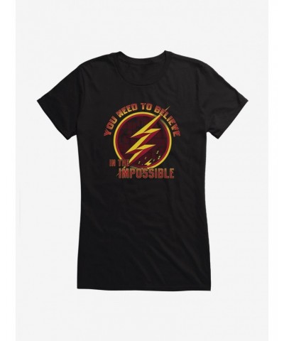 DC Comics The Flash Always Believe Girls T-Shirt $11.21 T-Shirts
