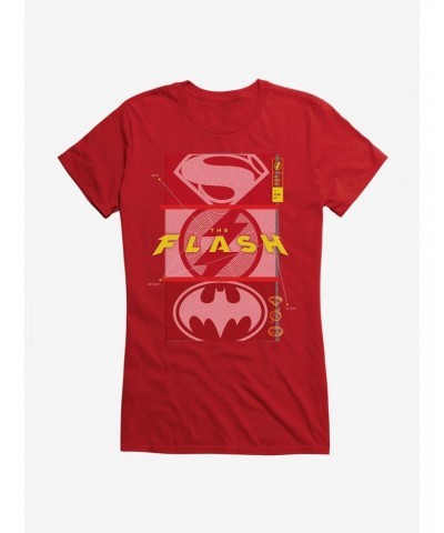 The Flash Trio Hero Symbols Girls T-Shirt $7.47 T-Shirts