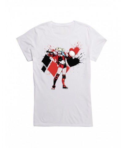 DC Comics Batman Harley Diamond Hearts Girls T-Shirt $10.46 T-Shirts